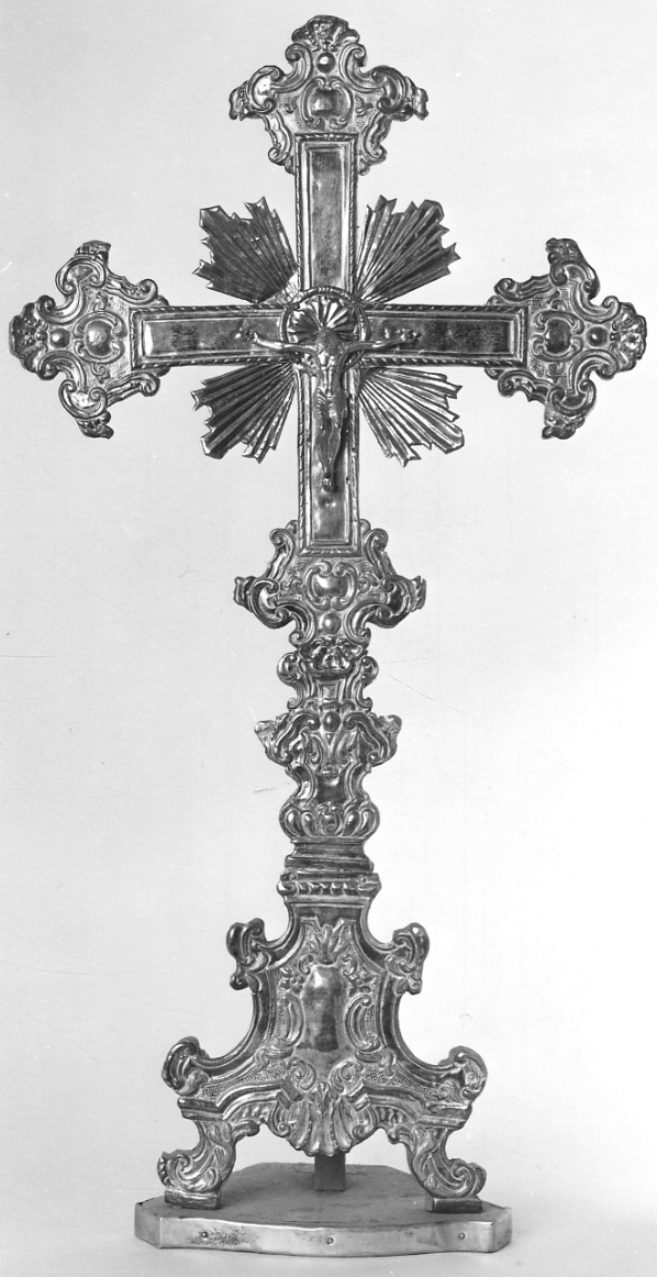 Cristo crocifisso (croce d'altare, opera isolata) - bottega lombardo-piemontese (seconda metà sec. XVIII)