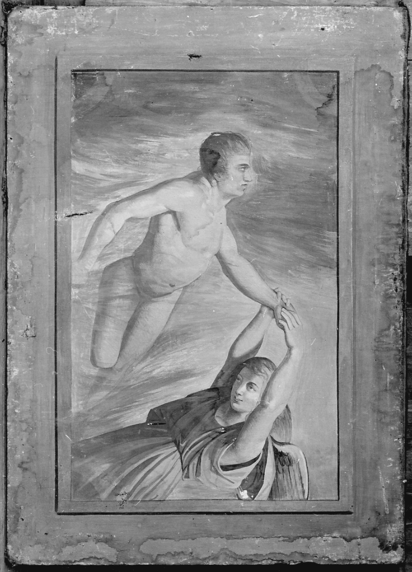angeli che liberano le anime del purgatorio (dipinto, elemento d'insieme) - ambito della Valsesia (sec. XIX)