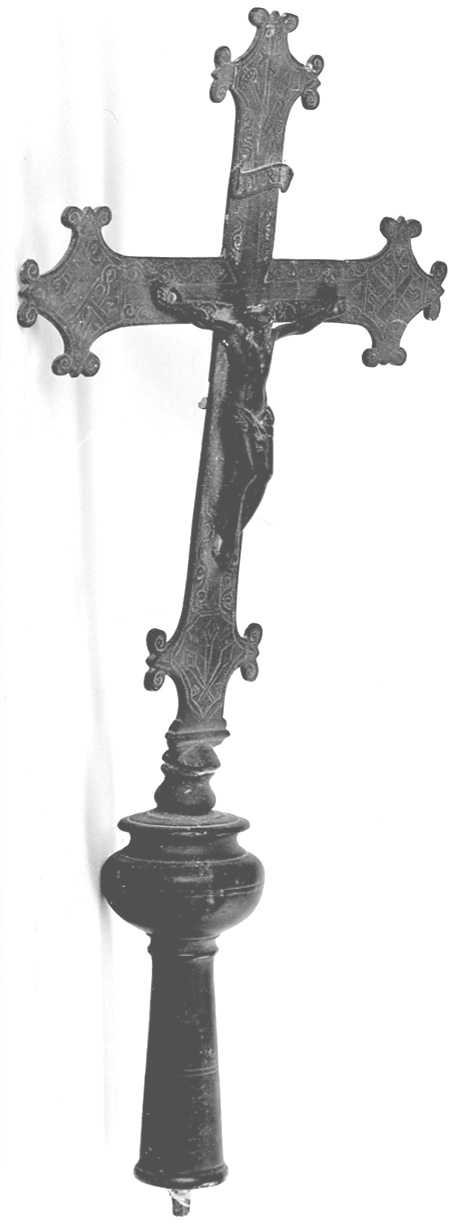 Cristo crocifisso (croce processionale, opera isolata) - bottega lombardo-piemontese (sec. XVII)