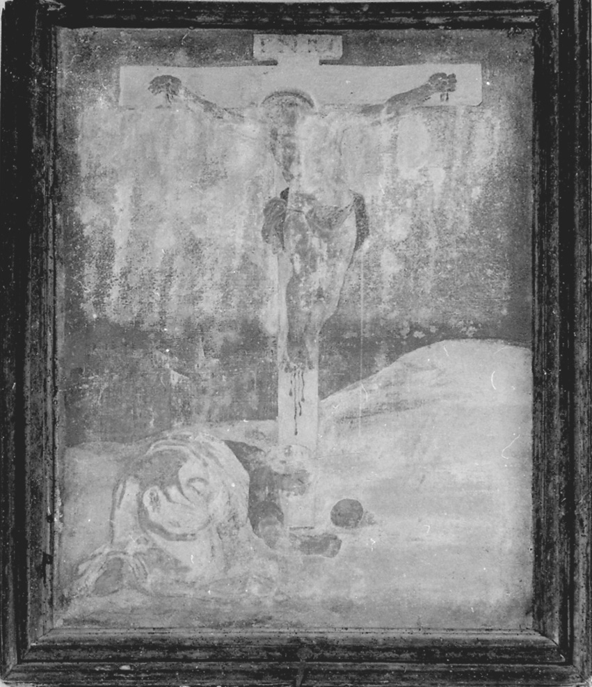 Santa Maria Maddalena ai piedi di Cristo crocifisso (?) (dipinto, opera isolata) - ambito della Valsesia (sec. XVIII)