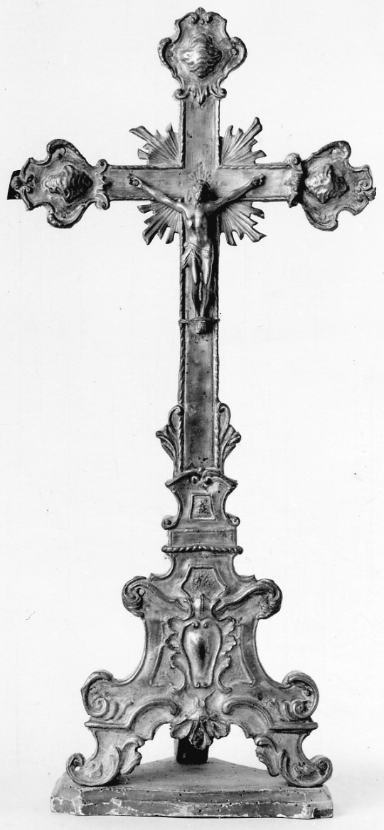 Cristo crocifisso (croce d'altare, opera isolata) - bottega lombardo-piemontese (seconda metà sec. XVIII)