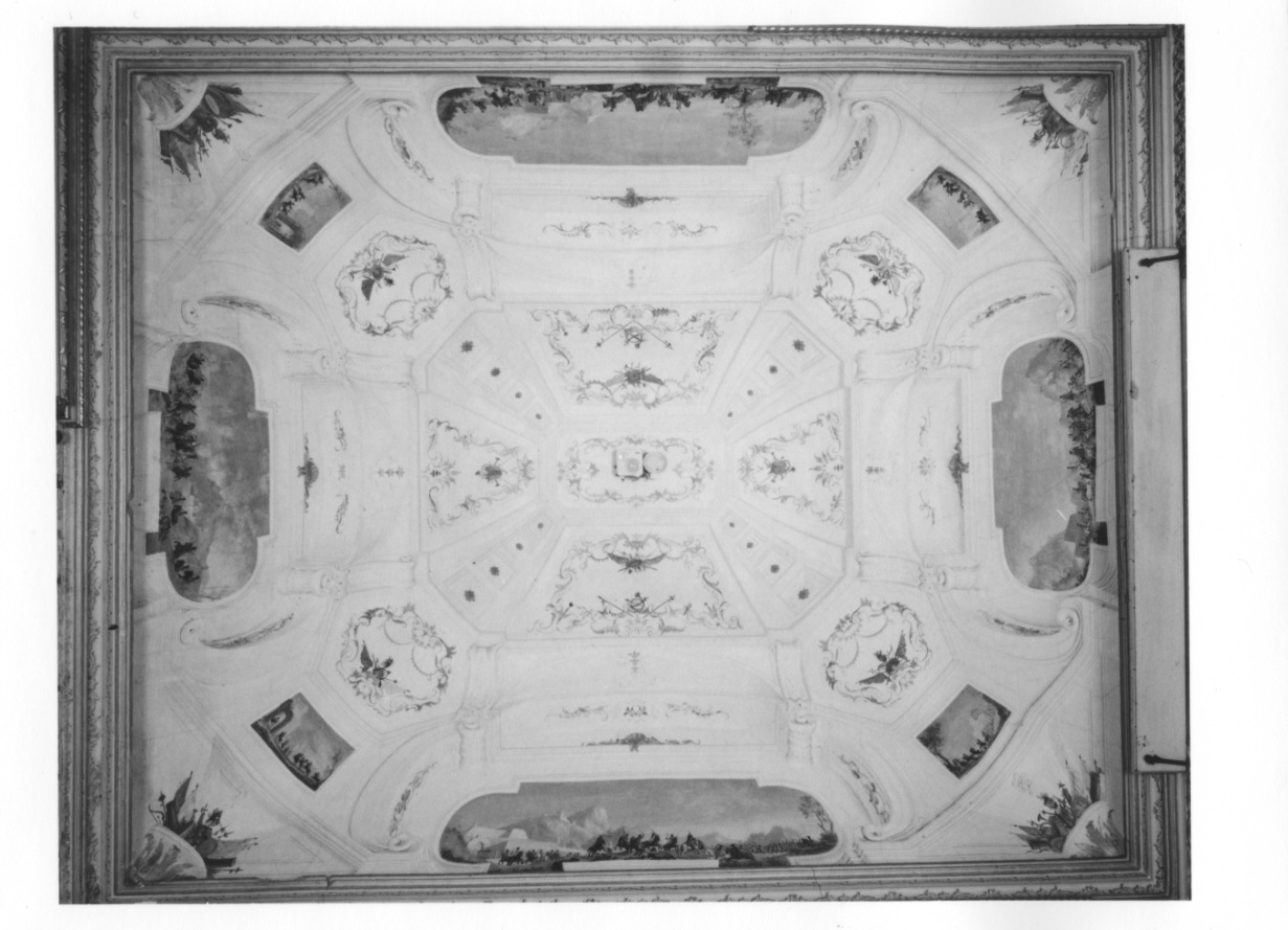 scena di battaglia (soffitto dipinto, opera isolata) di Alberoni Giovanni Battista (metà sec. XVIII)
