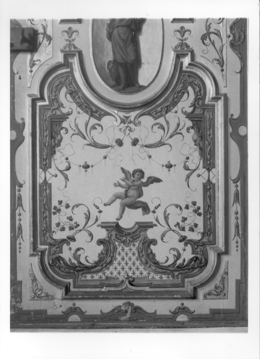 PUTTO ALATO (elemento decorativo, elemento d'insieme) di Fariano Giovanni Francesco - ambito piemontese (prima metà sec. XVIII)