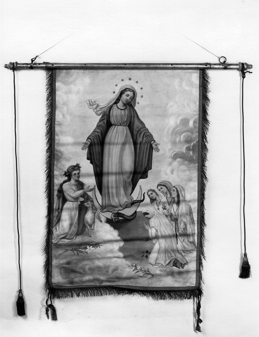 Madonna Immacolata con Sant'Agnese e Figlie di Maria (dipinto) - ambito piemontese (fine sec. XIX)