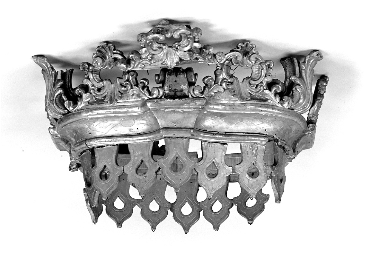 corona di tronetto per esposizione eucaristica - ambito piemontese (fine sec. XVIII)