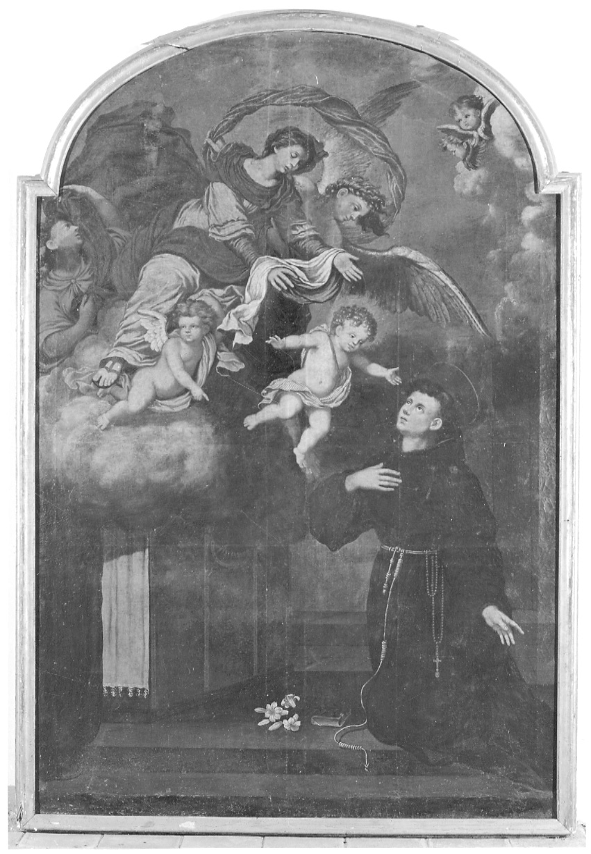 apparizione della Madonna con Bambino a Sant'Antonio da Padova (dipinto, opera isolata) - ambito piemontese (fine/inizio secc. XVII/ XVIII)