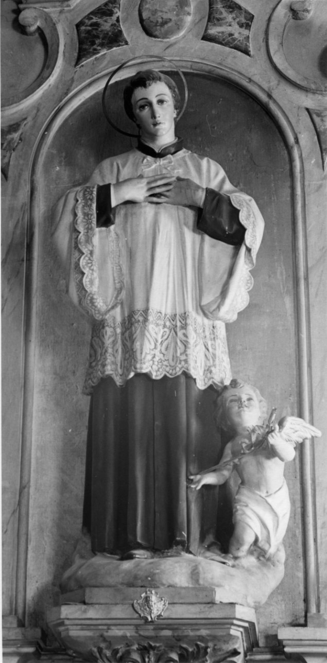 San Luigi Gonzaga (statua, opera isolata) di Rozzi Speluzzi Ditta (seconda metà sec. XIX)
