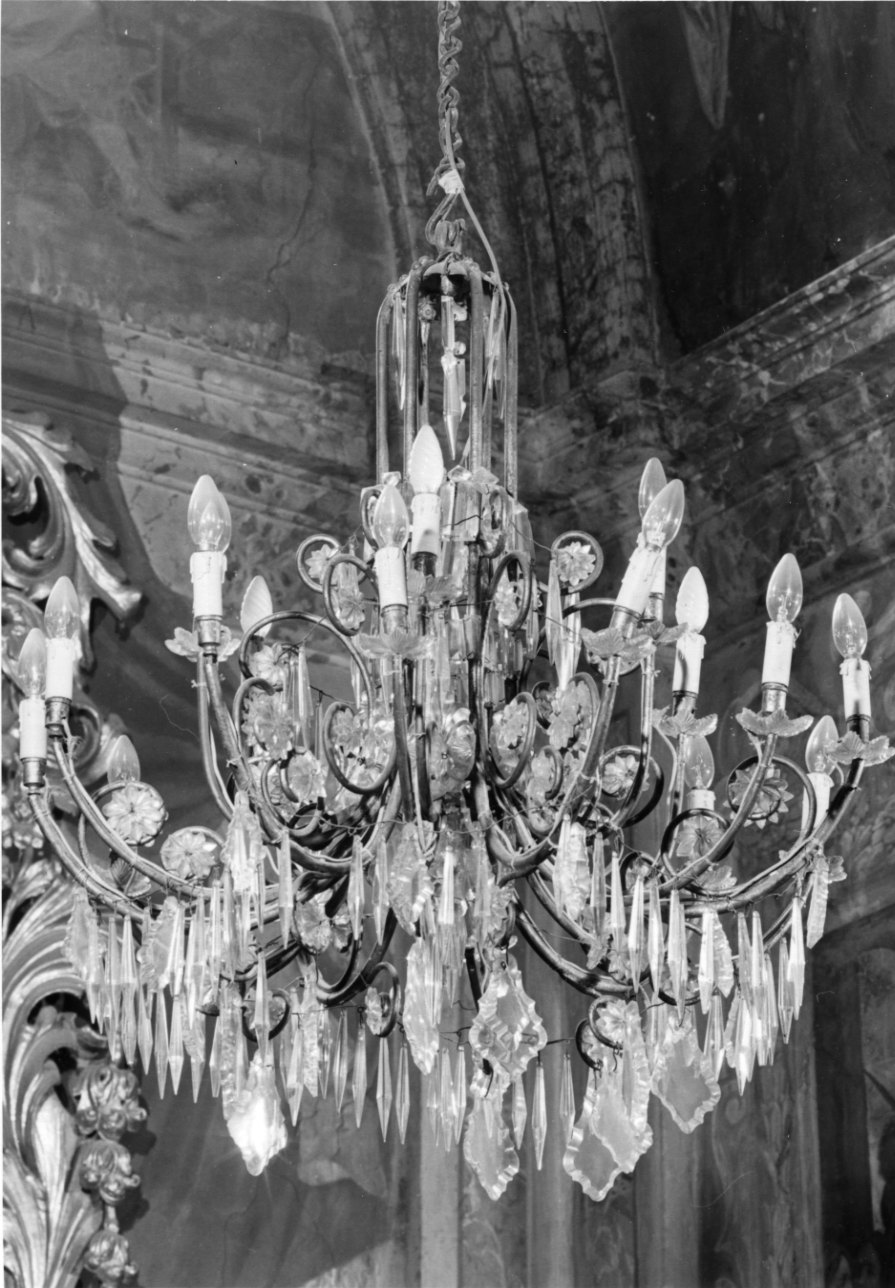 lampadario, opera isolata - bottega lombardo-piemontese (fine/inizio secc. XIX/ XX)