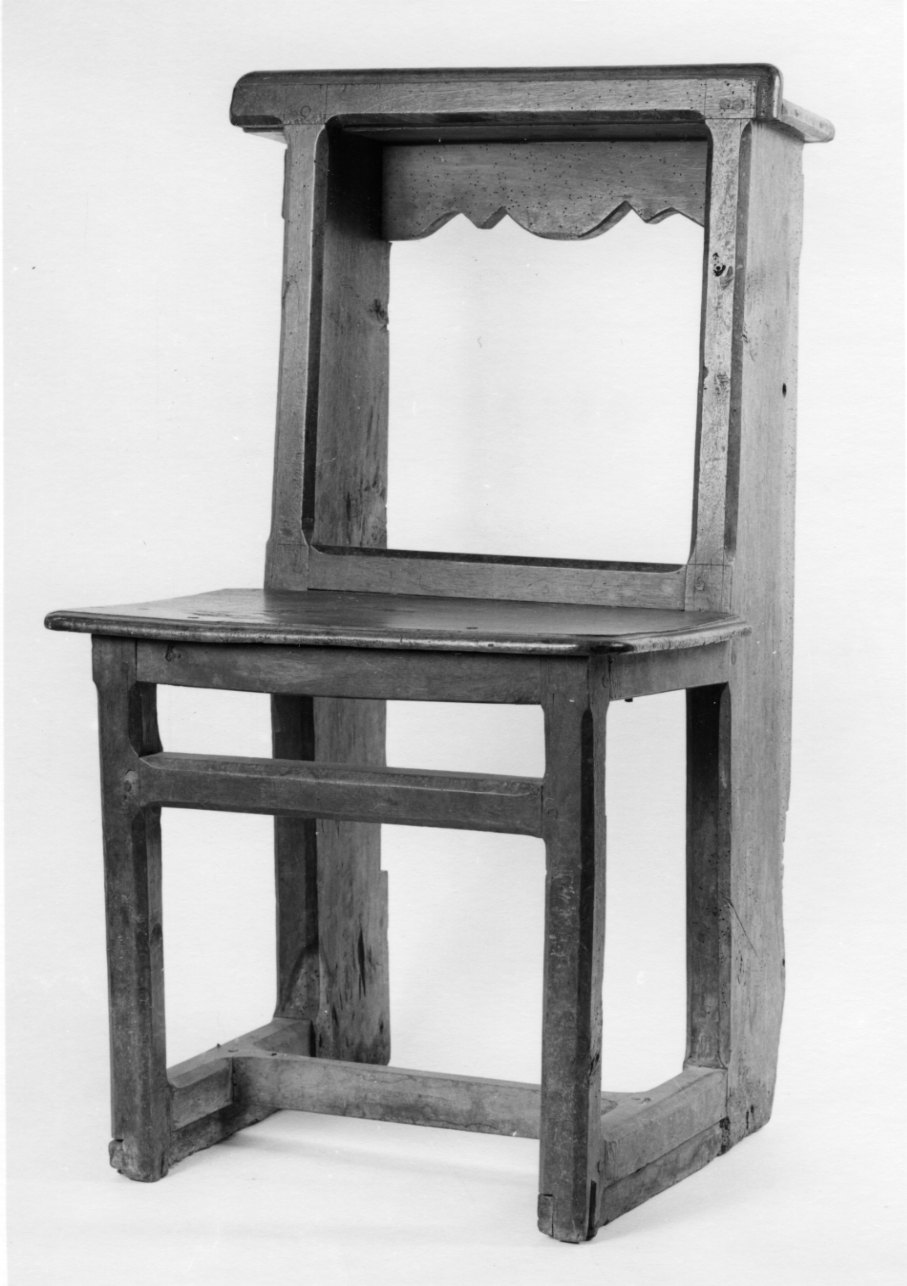 sedia-inginocchiatoio, opera isolata - bottega della Valsesia (sec. XVIII)