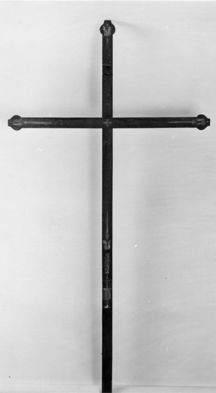 croce processionale, opera isolata - bottega della Valsesia (prima metà sec. XIX)