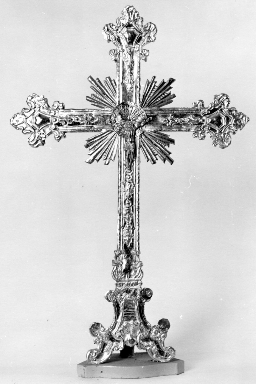 croce d'altare, opera isolata - bottega lombardo-piemontese (seconda metà sec. XVIII)