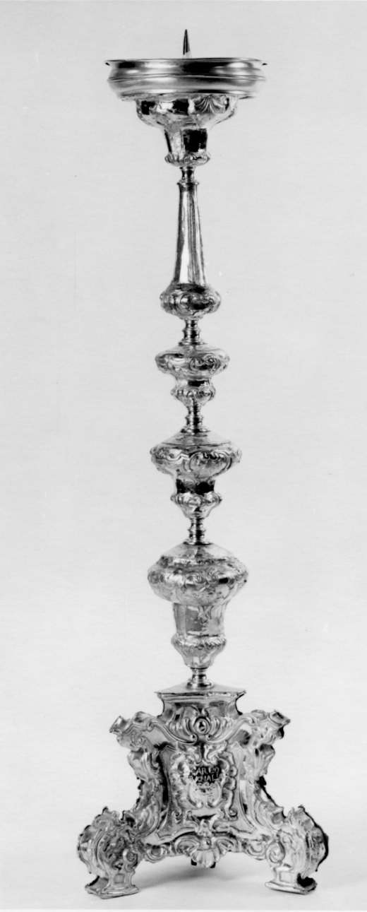 candelabro, serie - bottega lombardo-piemontese (sec. XVIII)