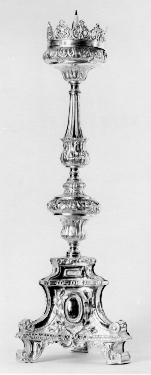 candelabro, serie - bottega lombardo-piemontese (ultimo quarto sec. XVIII)