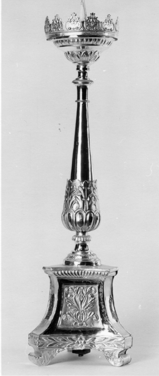 candelabro, serie - bottega lombardo-piemontese (seconda metà sec. XIX)