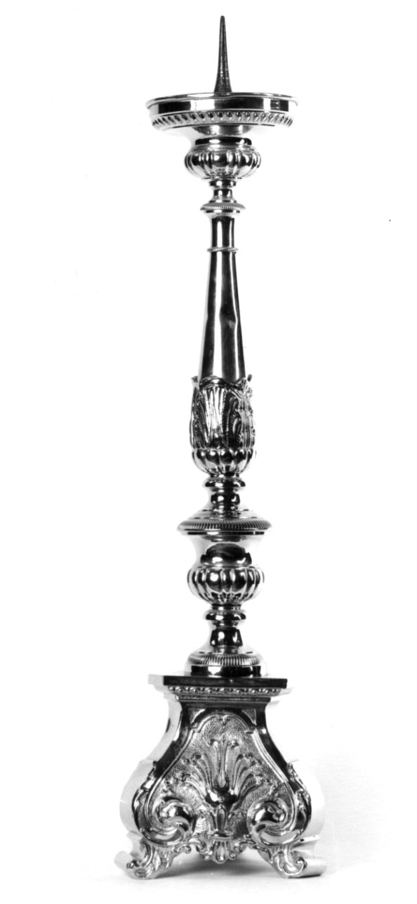 candelabro, serie - bottega lombardo-piemontese (seconda metà sec. XIX)