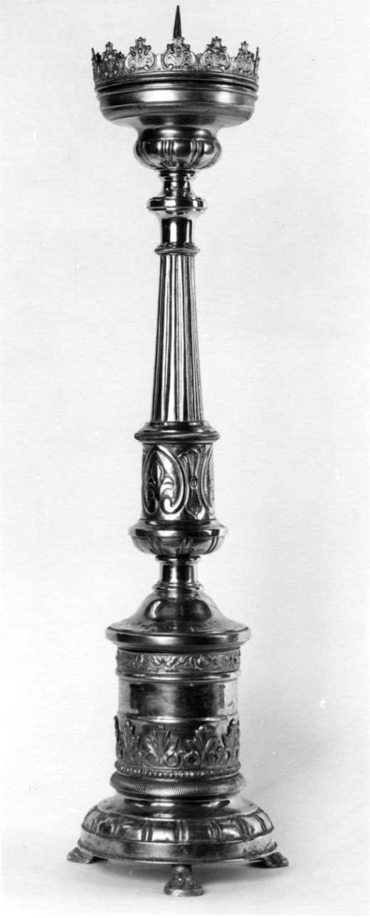 candelabro, serie - bottega lombardo-piemontese (fine/inizio secc. XIX/ XX)