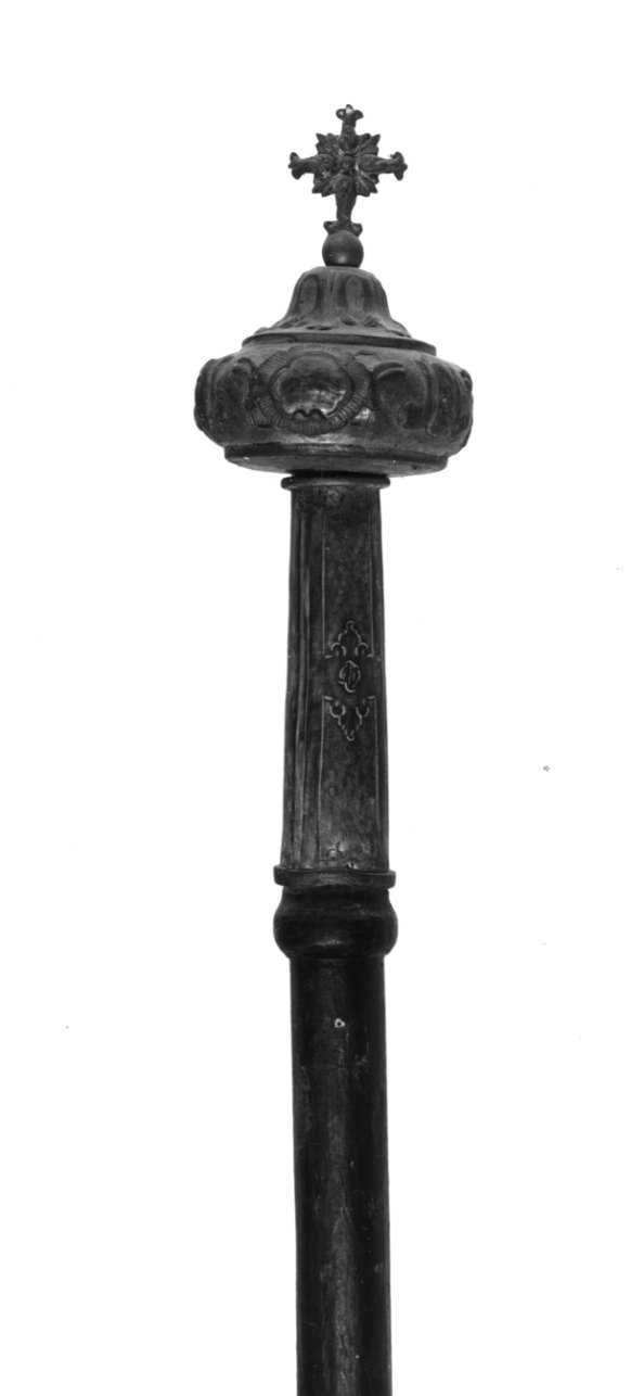 mazza processionale, serie - bottega lombardo-piemontese (sec. XVIII)