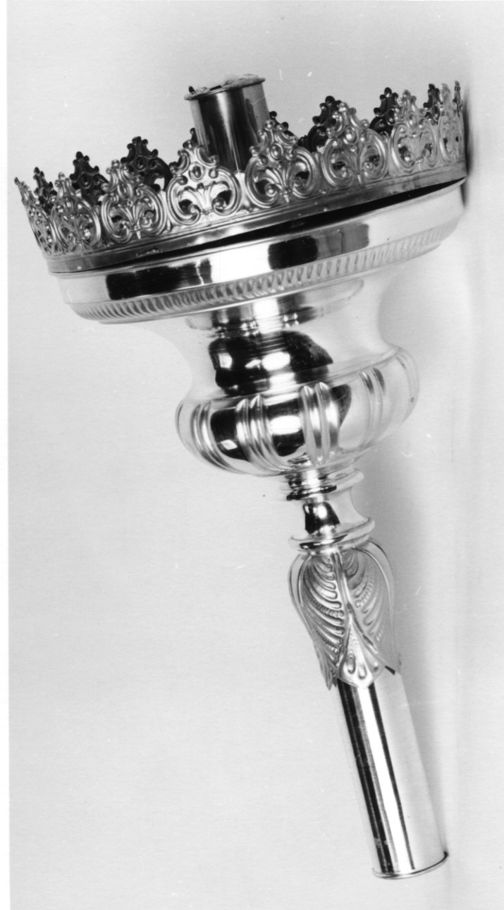 candelabro portatile, serie - bottega lombardo-piemontese (fine/inizio secc. XIX/ XX)