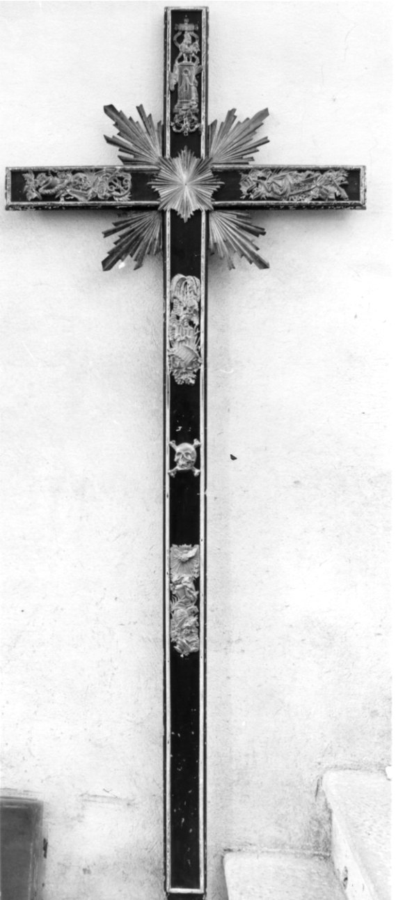 croce processionale, opera isolata - bottega lombardo-piemontese (seconda metà sec. XIX)