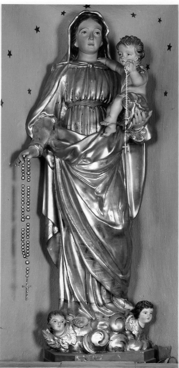 Madonna del Rosario (statua, opera isolata) - ambito piemontese (secondo quarto sec. XIX)