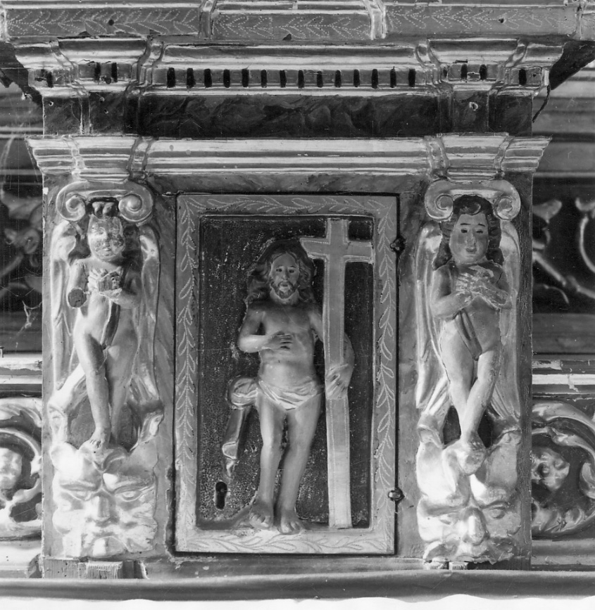 Cristo risorto (tabernacolo - a frontale architettonico, opera isolata) - ambito ossolano (prima metà sec. XVIII)