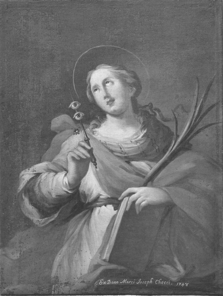 Santa Lucia (dipinto, opera isolata) - ambito cusiano (secondo quarto sec. XVIII)