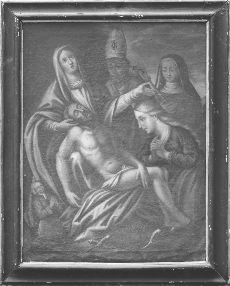 Pietà con Santa Maria Maddalena, Santo vescovo e Santa (dipinto, opera isolata) - ambito cusiano (primo quarto sec. XVIII)