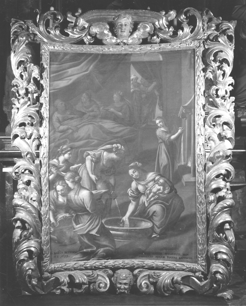 nascita di San Giovanni Battista (dipinto, opera isolata) - ambito cusiano (fine sec. XVII)