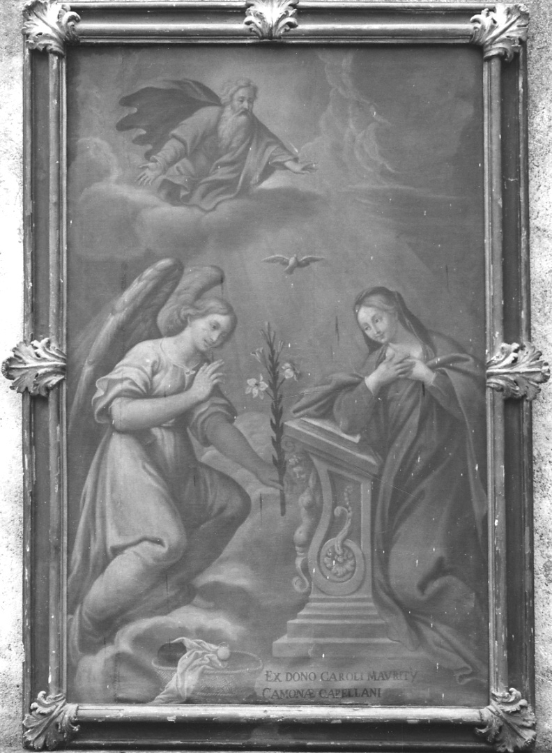 Annunciazione (dipinto, opera isolata) - ambito cusiano (ultimo quarto sec. XVII)