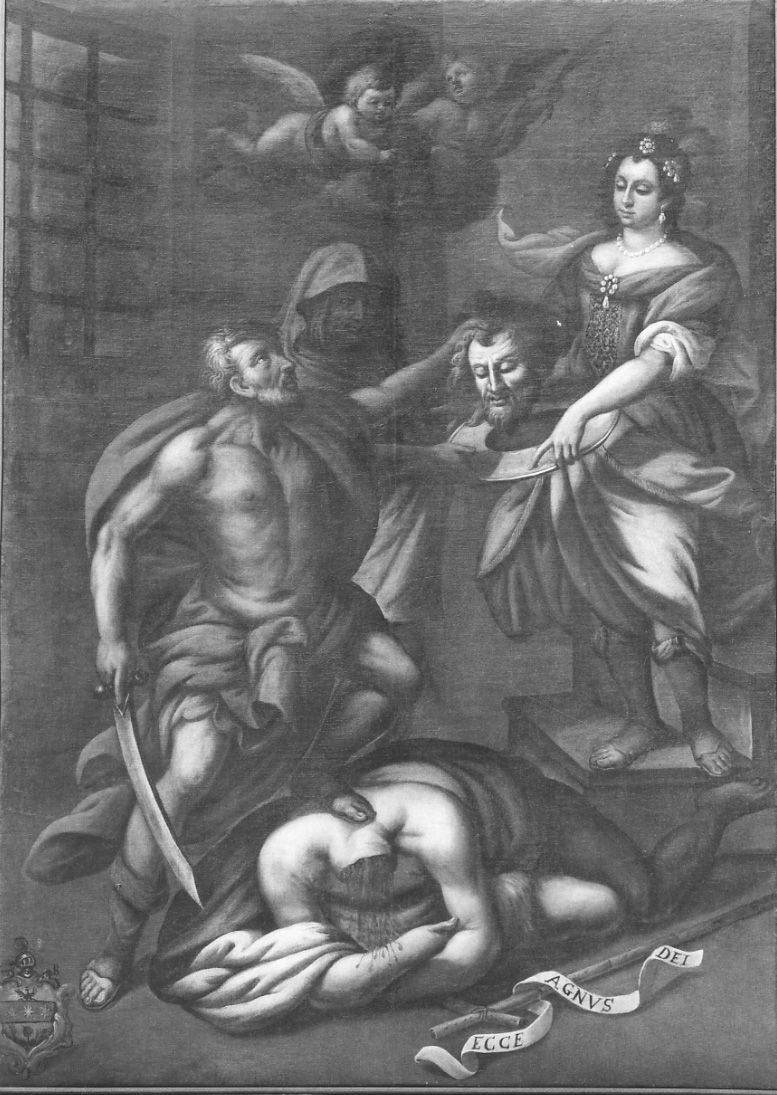 decapitazione di San Giovanni Battista (dipinto, opera isolata) - ambito cusiano (seconda metà sec. XVII)