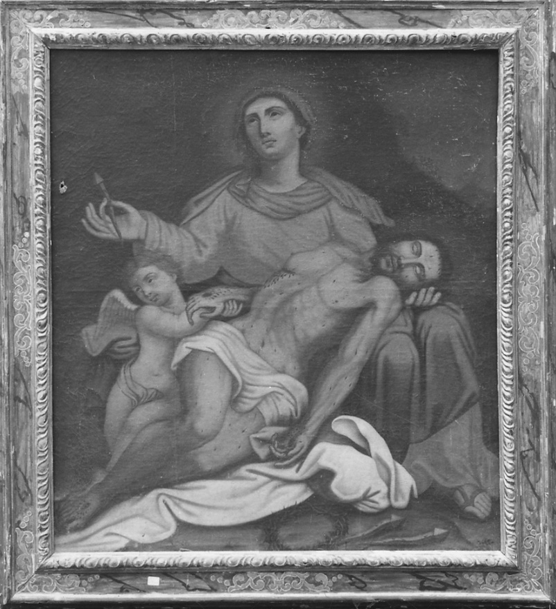 Pietà (dipinto, opera isolata) - ambito cusiano (fine sec. XVII)