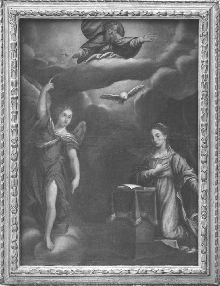 Annunciazione (dipinto, opera isolata) - ambito cusiano (ultimo quarto sec. XVII)