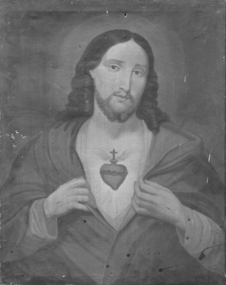 Sacro Cuore di Gesù (dipinto, opera isolata) - ambito cusiano (seconda metà sec. XIX)