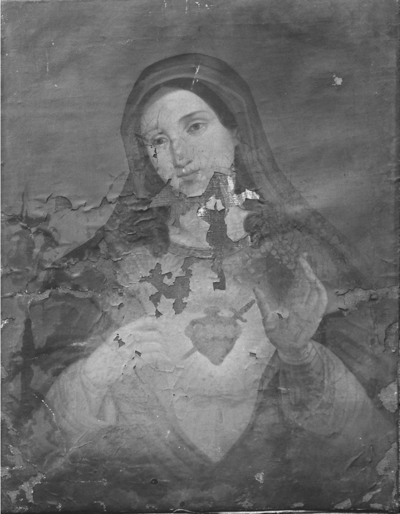 Sacro Cuore di Maria (dipinto, opera isolata) - ambito cusiano (seconda metà sec. XIX)
