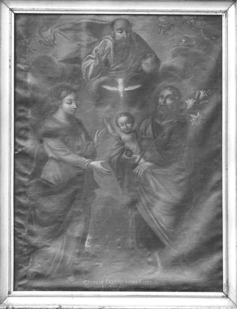 Sacra Famiglia e Trinità (dipinto, opera isolata) - ambito cusiano (metà sec. XVII)
