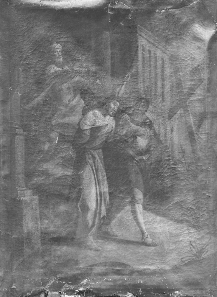 stazione I: Gesù condannato a morte (dipinto) - ambito cusiano (prima metà sec. XVIII)
