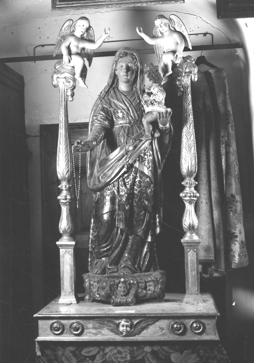 Madonna del Rosario (statua, opera isolata) - ambito della Valsesia (metà sec. XVII)