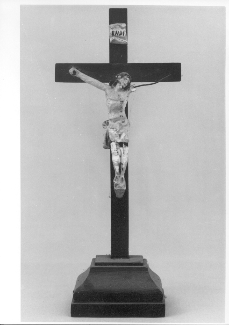 Cristo crocifisso (croce da tavolo, opera isolata) - ambito astigiano (fine/inizio secc. XIX/ XX)