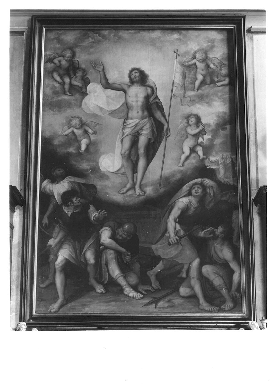 resurrezione di Cristo (dipinto, opera isolata) di Caccia Guglielmo detto Moncalvo (primo quarto sec. XVII)