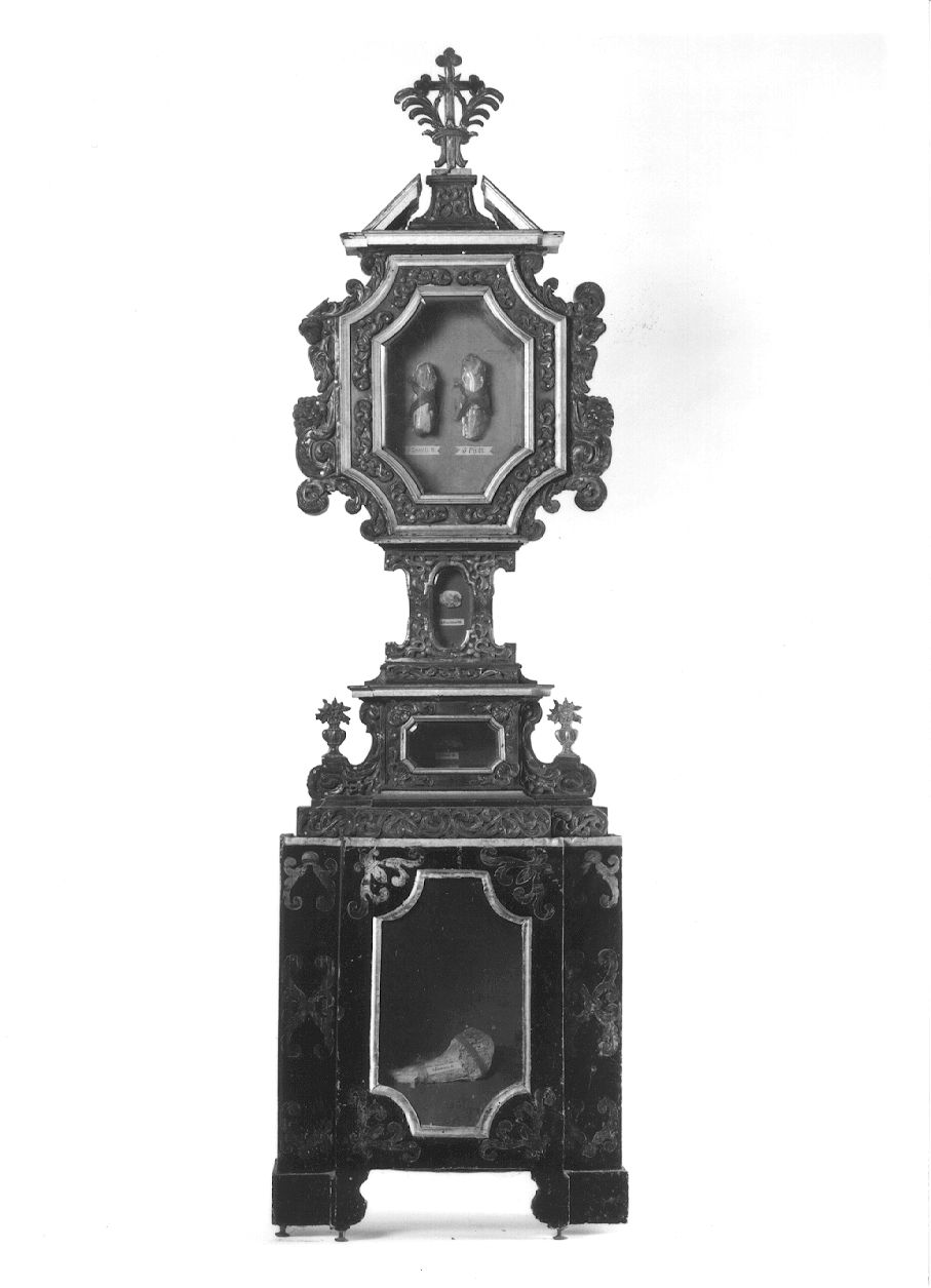 reliquiario - a ostensorio, opera isolata - bottega lombardo-piemontese (seconda metà sec. XVII)
