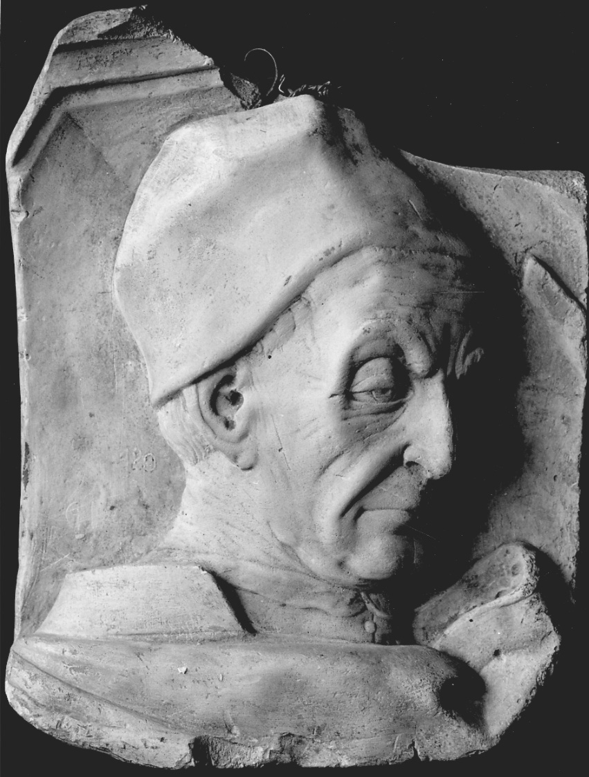 ritratto d'uomo di profilo (calco, opera isolata) - bottega lombarda (prima metà sec. XX)