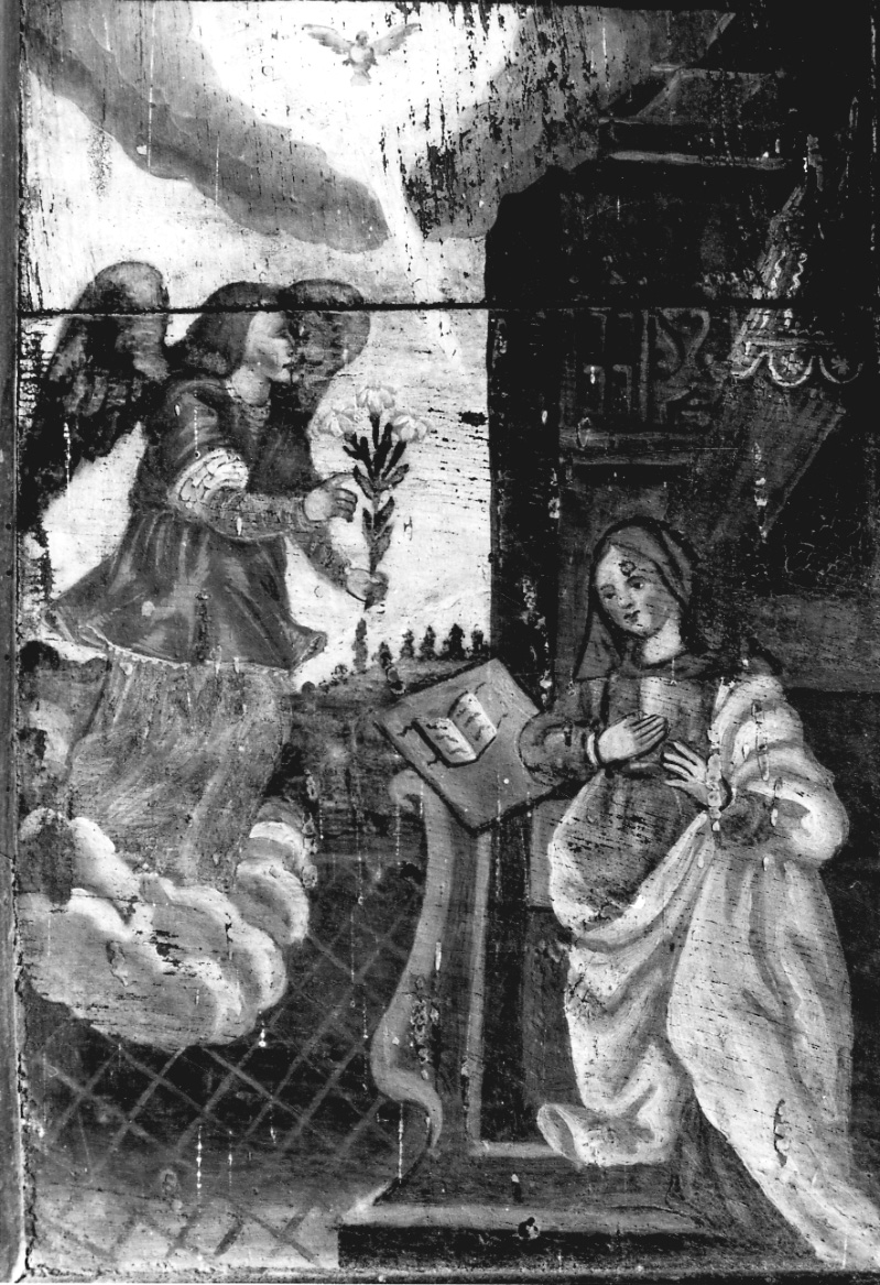 Annunciazione (dipinto, elemento d'insieme) - ambito piemontese (sec. XVII)