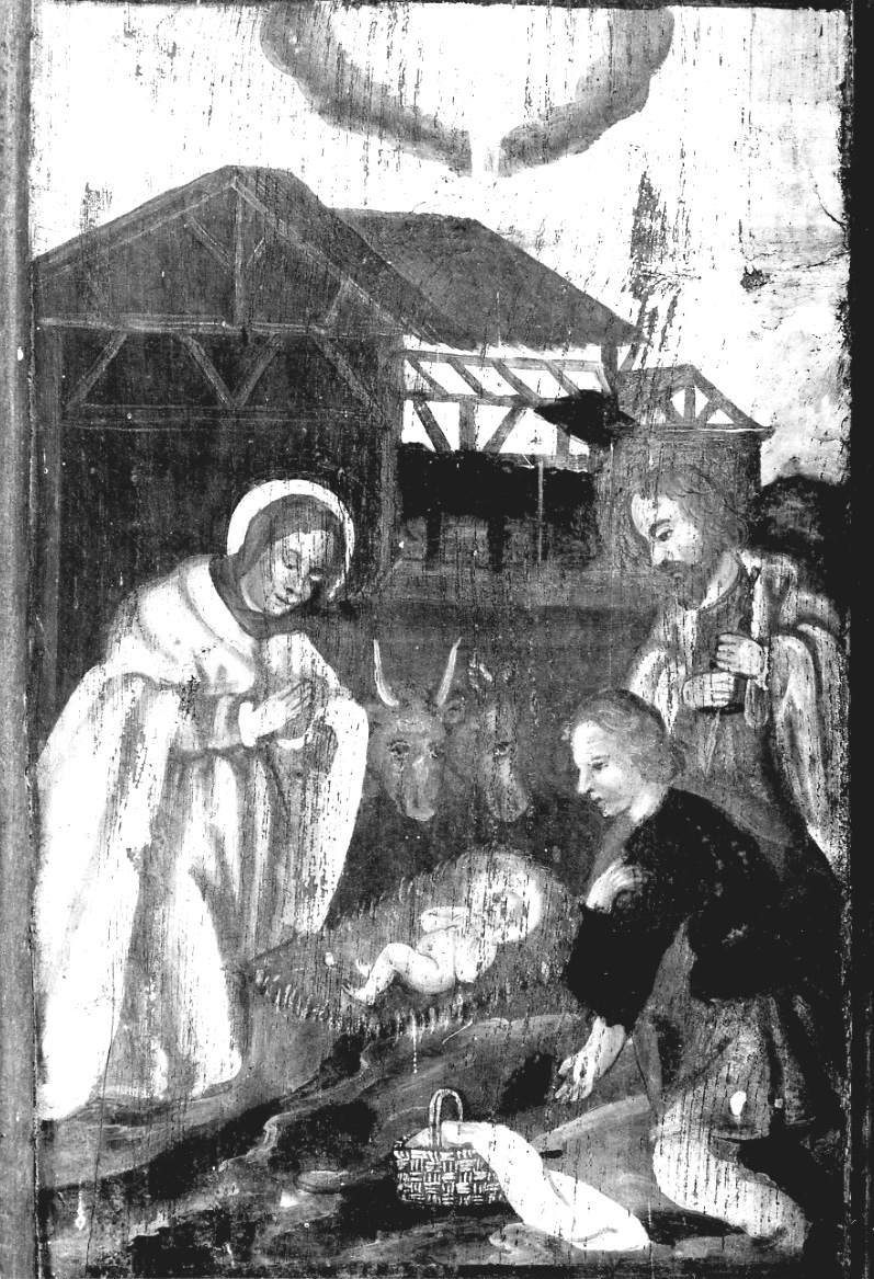 natività di Gesù (dipinto, elemento d'insieme) - ambito piemontese (sec. XVII)