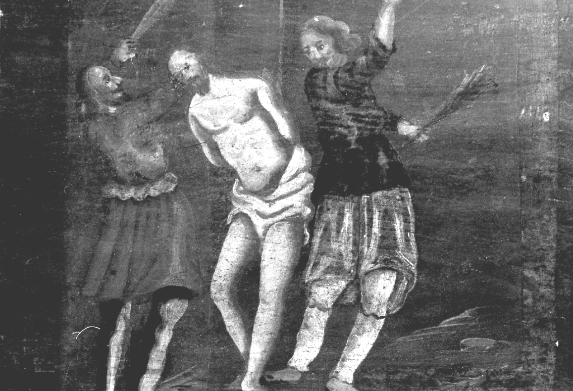 flagellazione di Cristo (dipinto, elemento d'insieme) - ambito piemontese (sec. XVII)