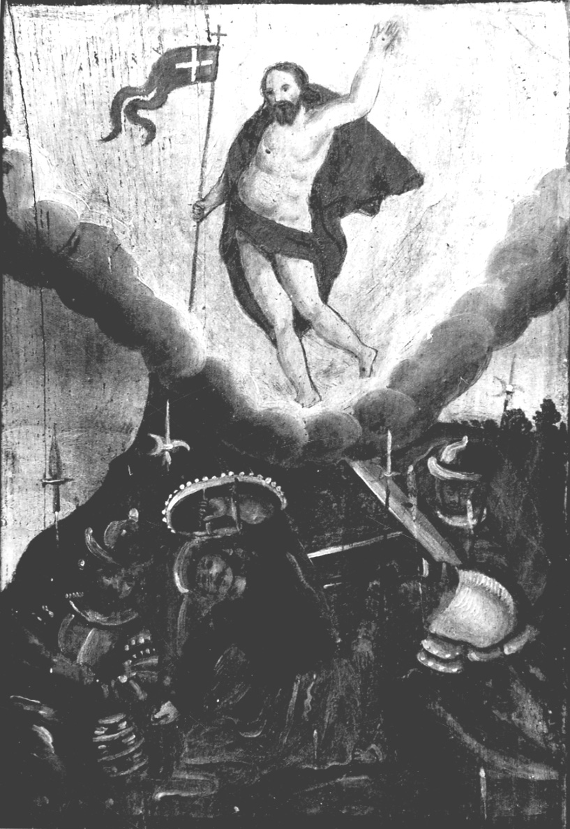 resurrezione di Cristo (dipinto, elemento d'insieme) - ambito piemontese (sec. XVII)