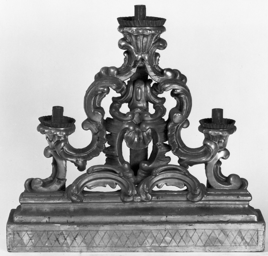 candelabro, serie - manifattura piemontese (prima metà sec. XVIII)