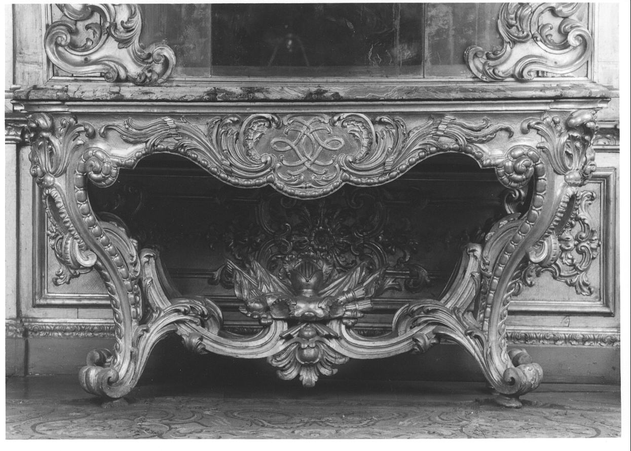tavolo da muro, opera isolata - bottega piemontese (prima metà sec. XIX)