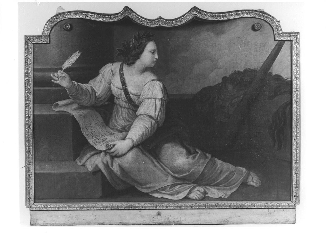 figura allegorica femminile (paracamino, opera isolata) - ambito piemontese (sec. XVIII)