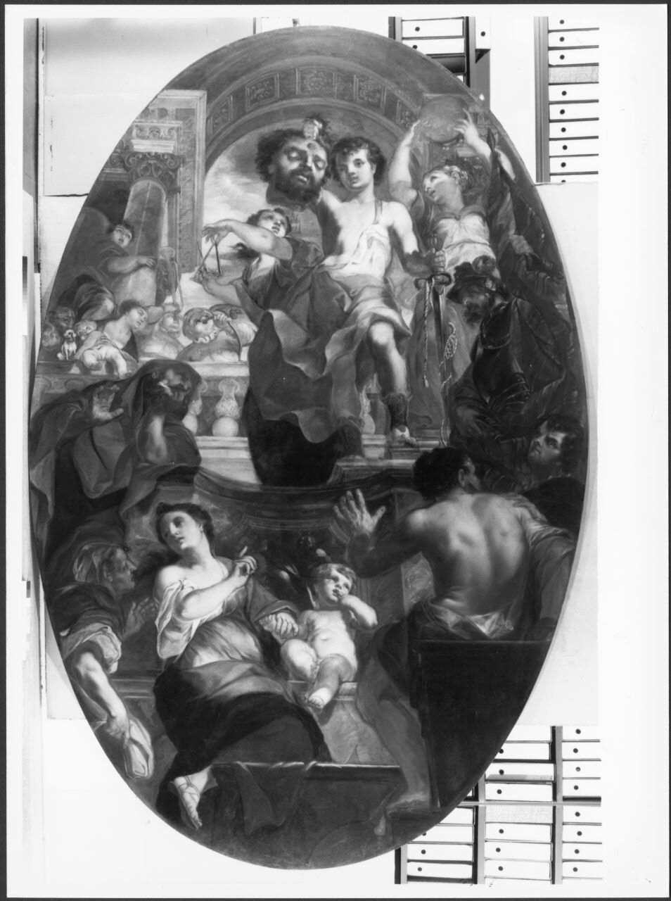 David con la testa di Golia (dipinto, opera isolata) di Seyter Daniel (secc. XVII/ XVIII)