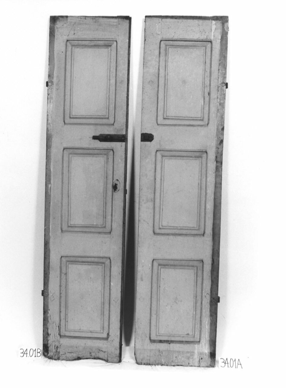 porta - ad un battente, opera isolata - ambito piemontese (seconda metà sec. XIX)